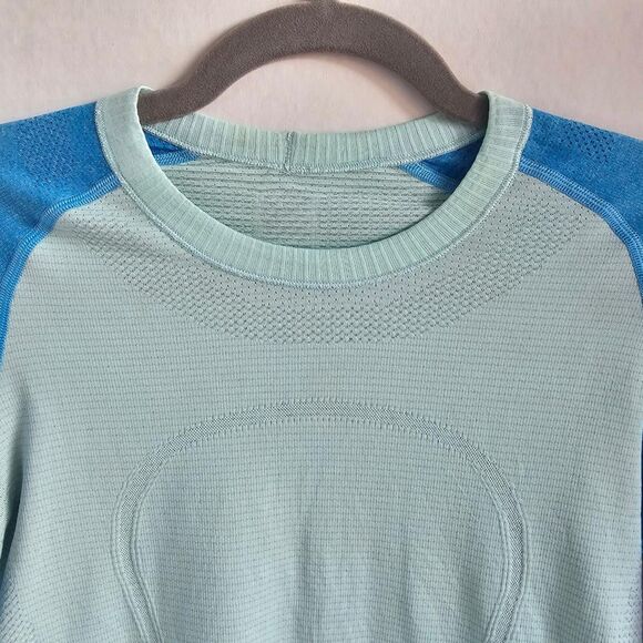 Lululemon Women’s Swiftly Tech LS Run Shirt | Sole Sisters 2013 Blue Size 4 - Picture 5 of 6